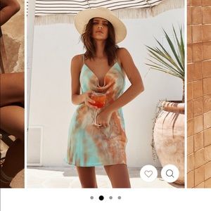 12th Tribe Venture Tie Dye Mini Slip Dress